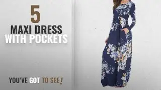 Top 10 Maxi Dress With Pockets [ Winter 2018 ]: Simier Fariry Womens Fall Pleated Loose Swing Casual
