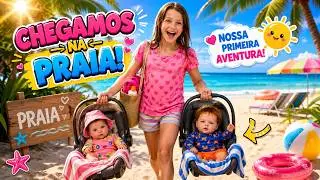 ROTINA Primeira Vez da Minha Beb&ecirc; Reborn na Praia
