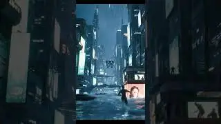 Flood Takes Over a Futuristic City 🌊🏙️⚡#shorts