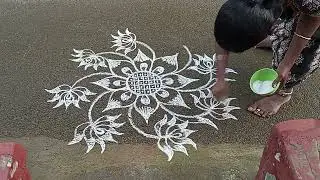#kousikannan rangoli#freehand rangoli#special rangoli#viral video#rangolidesigns 