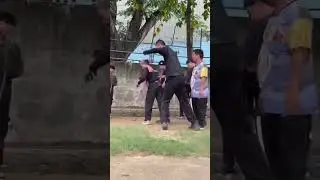 Stunt workshop fighting scene