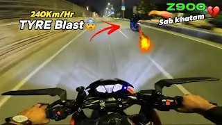 250km/hr Pe Tyre Blast 😱| Z900 vs Z800 Night Ride Gone Wrong💥😨