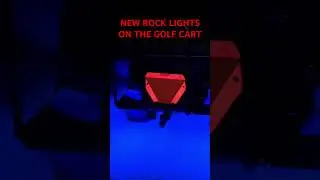 ROCK LIGHT INSTALL ON A GOLF CART. ONE OF THE LIGHT OPTIONS. HALLOWEEN COLORS NEXT #privateproperty