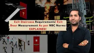 Staircase Design, Fire Exits Door Measurement & Occupant Load As per NBC Norms| Mildcozy