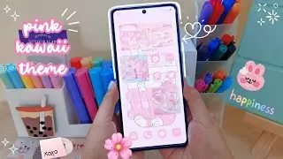 how to make your phone aesthetic ✨️ pink kawaii theme 🩷