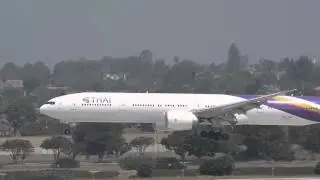 Thai Airways Boeing 777-300ER [HS-TKM] Landing at LAX