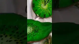 🥝конкурсная работа #Киви из #эпоксидной #смолы.#часы и #блюдо выполняю под заказ