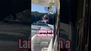 Landing on a floating dock in a floating town #Bell505 #helicopter #landing