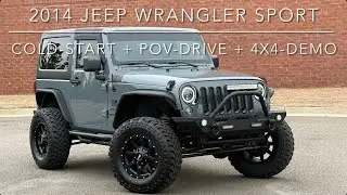 2014 Jeep Wrangler Sport Cold-Start + PoV-Drive + 4x4-Demo