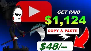 $48/Copy Paste Video On Youtube and Earn Money $1,569/month *MONETIZED (No Face No Voicever )
