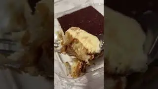 Tiramisu Cake on Fork #ASMR #Shorts