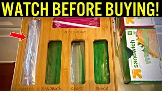NIKUY Bamboo Bag Storage Organizer for Kitchen Drawer (Full Review)
