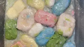 [ASMR🎧] SOAKED SOAP | RECYCLE SOAP ♻️🧼 | LEFTOVER SOAP | MUSHY SOAP #shorts #stressrelief #acmp