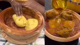 I Made The Authentic Ghana Fufu Using The Mini Mortar And Pestle #ghanafufu #fufu