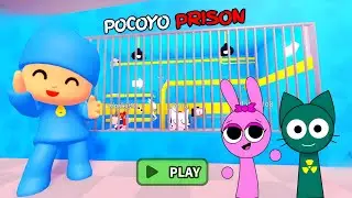 PINK SPRUNKI'S TOX'S POCOYO'S PRISON RUN OBBY ROBLOX 