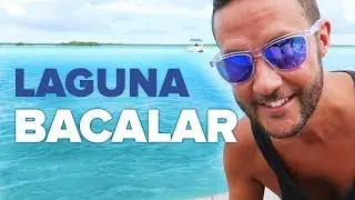 LAGUNA BACALAR. Lake of Seven Colors in Mexico.