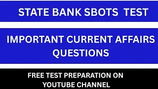 SBP SBOTS 28th Batch NTS Test 2025 | Expected Current Affairs Questions#sbots2025
