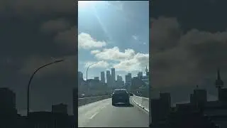Toronto Summer Drive ☀️ | DVP South &rarr; Richmond Exit | Downtown Skyline #shorts