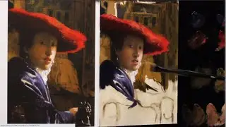 Painting a Master Copy of Vermeer's Lady with the Red Hat in a 12HR Live Stream Marathon