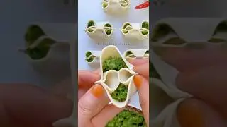 Momos wrapping new style! How to wrap momos in easy design #shorts #food #highlights #recipe #diy