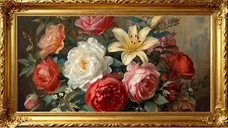 Vintage Garden Dreams &ndash; 4K Floral Art Wallpaper for TV Background | 4K Frame TV Art