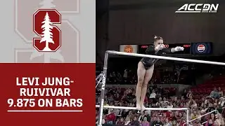 Stanford's Levi Jung-Ruivivar&nbsp;Comes In 1st&nbsp;With A 9.875 On Bars | 2026 ACC Gymnastics