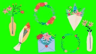 🌺 FLOWERS Green Screen Effects 🌻🌹 ANIMATED OVERLAYS (Part 2)