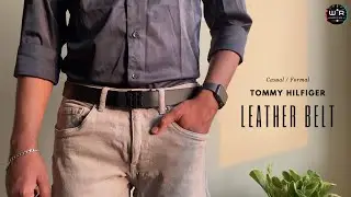Tommy Hilfiger Black Leather Belt | Watch IT Roll