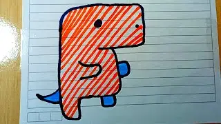 🛑🔥 Como dibujar a un dinosaurio #aprendiendoadibujar 
