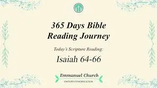 365 Days Bible Reading Journey: July 31st - Isaiah 64-66