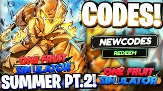 All Worked SUMMER PART 2 UPDATE CODES FOR ONE FRUIT SIMULATOR! ROBLOX ONE FRUIT SUMMER CODES