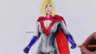 Power Girl - Speed Drawing - How To Draw - Injustice 2