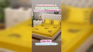 CHIKONWALA: Hand Embroidered Cotton Bedsheets Order Online COD Available Home Delivery