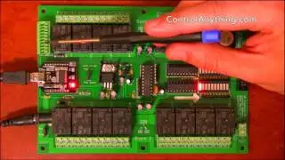 16-Channel USB Relay Board with Analog to Digital Converters