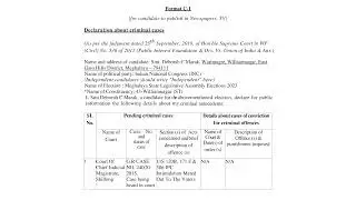 DECLARATION ABOUT CRIMINAL CASES - SMTI DEBORAH C. MARAK, INC