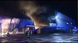 Incendie d'une entreprise d'emballages à Saint-Etienne le 24 décembre 2011