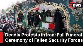 FULL CEREMONY: Iran Holds Funeral for Security Forces Killed Amid Currency Collapse Protests | AC1E