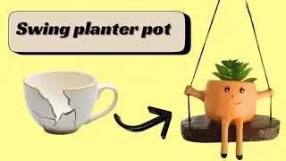 DIY Swing Planter Pot with Waste Cup 🤯❤&ndash; Viral Garden Hack #viralvideo #planterpots
