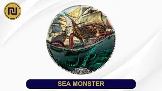Sea Monster - Underwater Fantasy 3 Oz Silver Coin