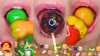 ASMR Satisfying Eating Emoji Food Challenge Mukbang Sounds