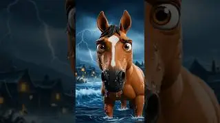 &ldquo;लंगड़ा घोड़ा बाढ़ मैं बह रहा था | Hindi Emotional Story&rdquo;😢 #shorts #reels viral # KidsMasti05 #horse