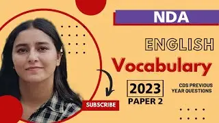 English Vocabulary NDA 2023 (2) Antonyms & Synonyms | English for all defence exams