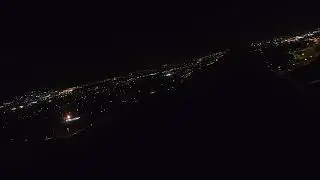Malaysia airlines A330-300 night taking off at Perth international airport