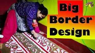 Big size Red white Border Design for Puja