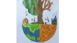 Save nature drawing poster | How to draw world nature conservation day poster | save Environment