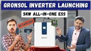 GronSol Showcase In REI Expo 2025 5KW Hybrid inbuilt Lithium battery inverter | REI EXPO Highlight