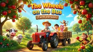The Tractor on the Farm | Islamic Wheels on The Bus (Farm Version) Nursery Rhymes | Islamic Kids TV