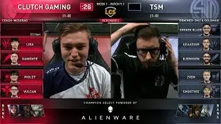 CG vs TSM - Week 1 Day 1 Season 9 LCS Spring 2019 - Clutch Gaming vs Team SoloMid