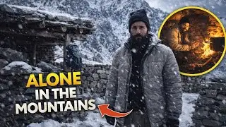 Hidden Mountain Shelter - Snow Storm Survival - Gilgit Baltistan Pakistan 🥶 
