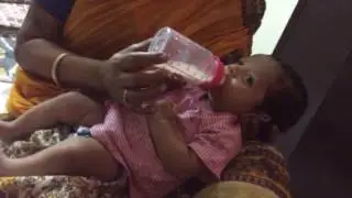 Hungry aadvik wen bottle fed